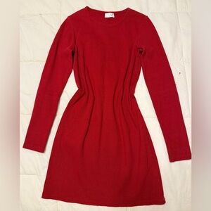 Wilfred Red Long-Sleeve Knit Dress